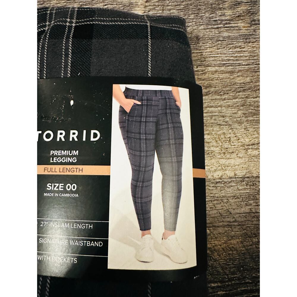 Torrid Plaid Premium Leggings 00 - Picture 3 of 4